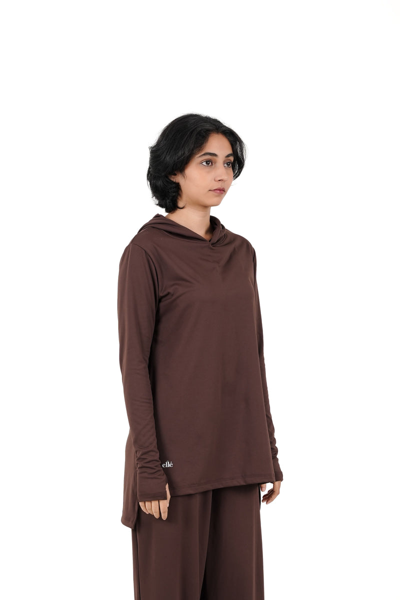 RA.ellé’s Plain Hooded Top