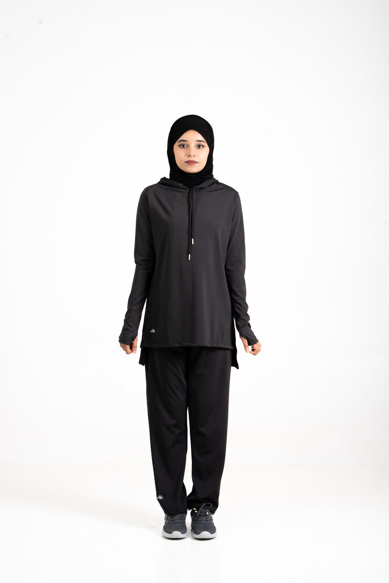 RA.ellé’s Plain Hooded Set Black