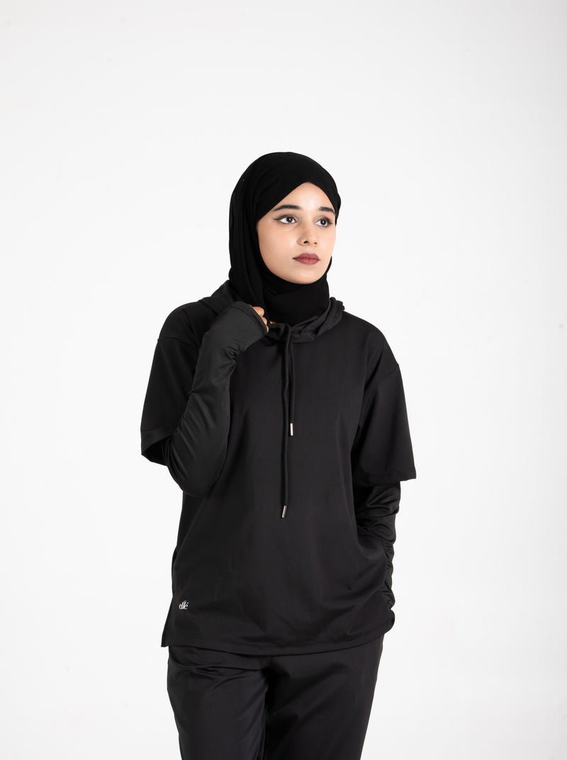 RA.ellé’s Active T-Shirt Top Black