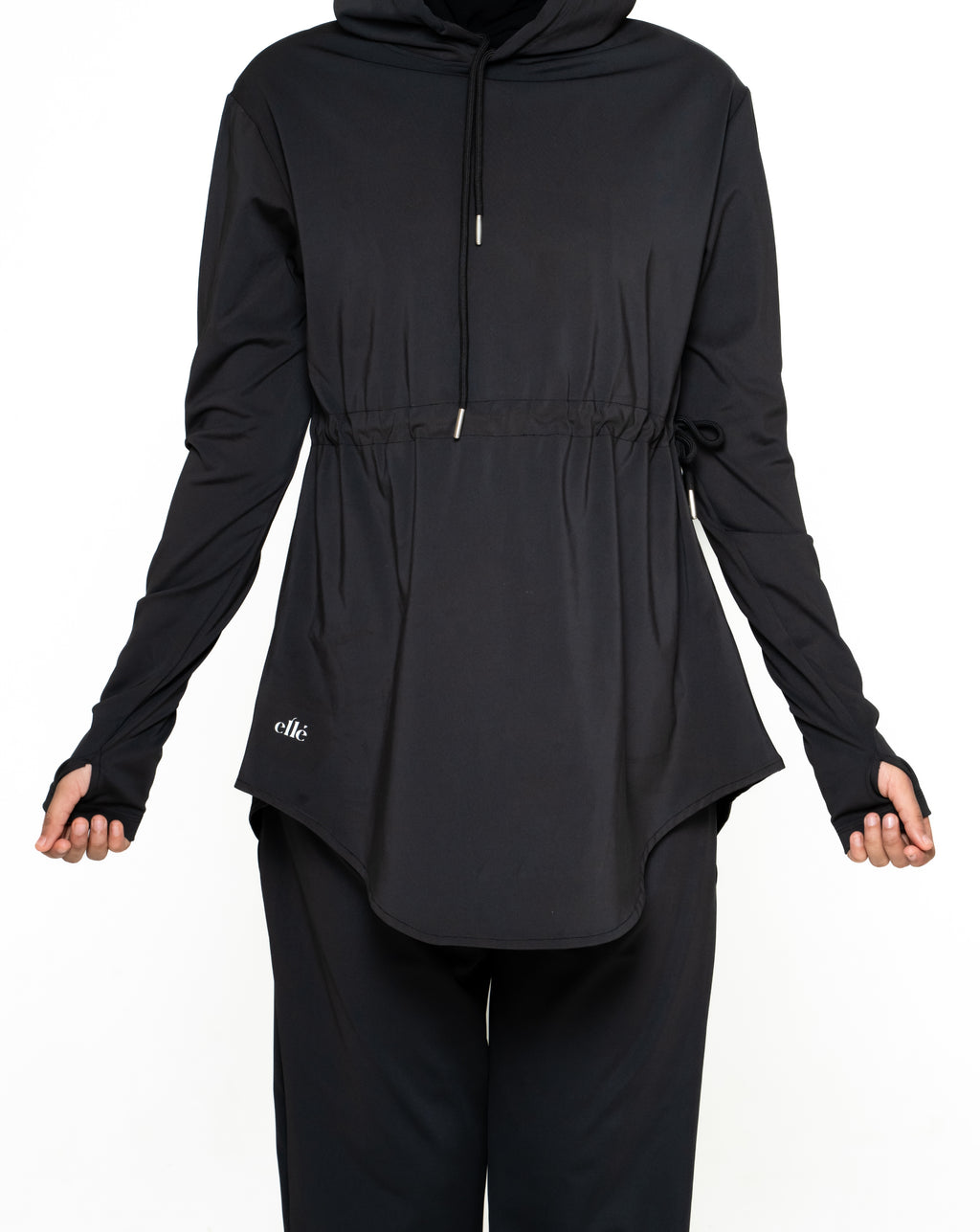 RA.ellé’s Hooded Rope Top Black