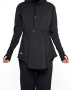 RA.ellé’s Hooded Rope Top Black