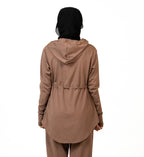 RA.ellé’s Hooded Rope Top Brown