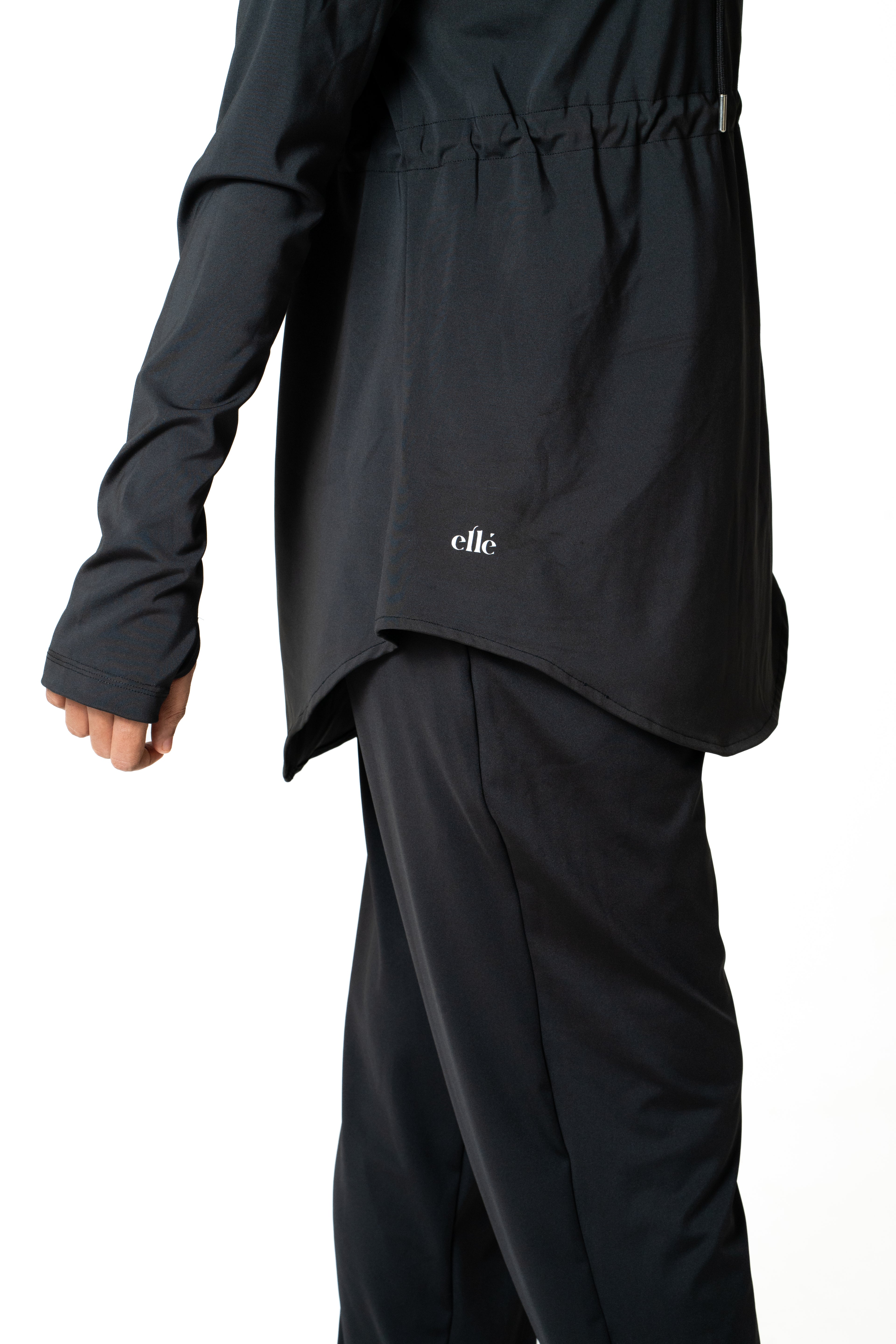 RA.ellé’s Hooded Rope Top Black