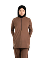 RA.ellé’s Zip Top Brown