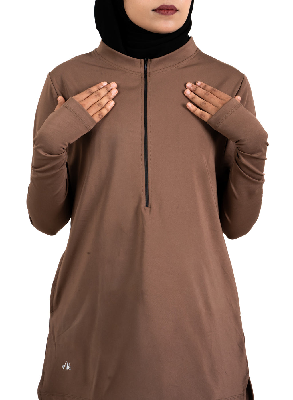 RA.ellé’s Zip Top Brown