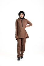 RA.ellé’s Plain Hooded Set Brown