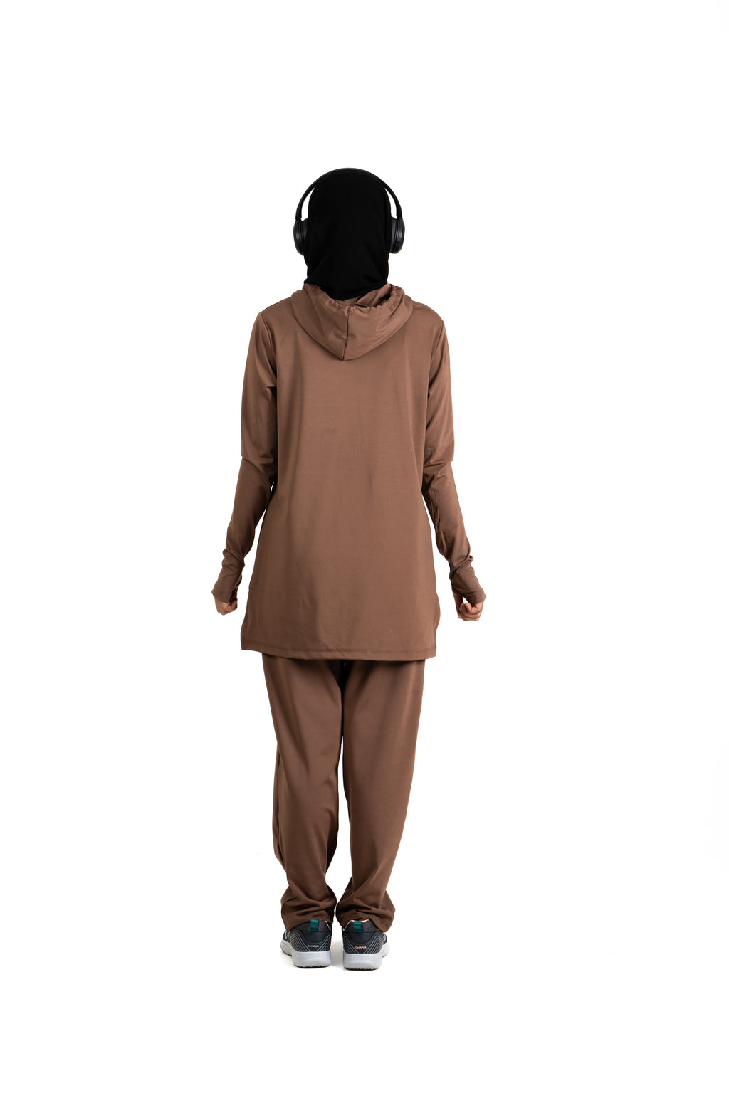RA.ellé’s Plain Hooded Set Brown