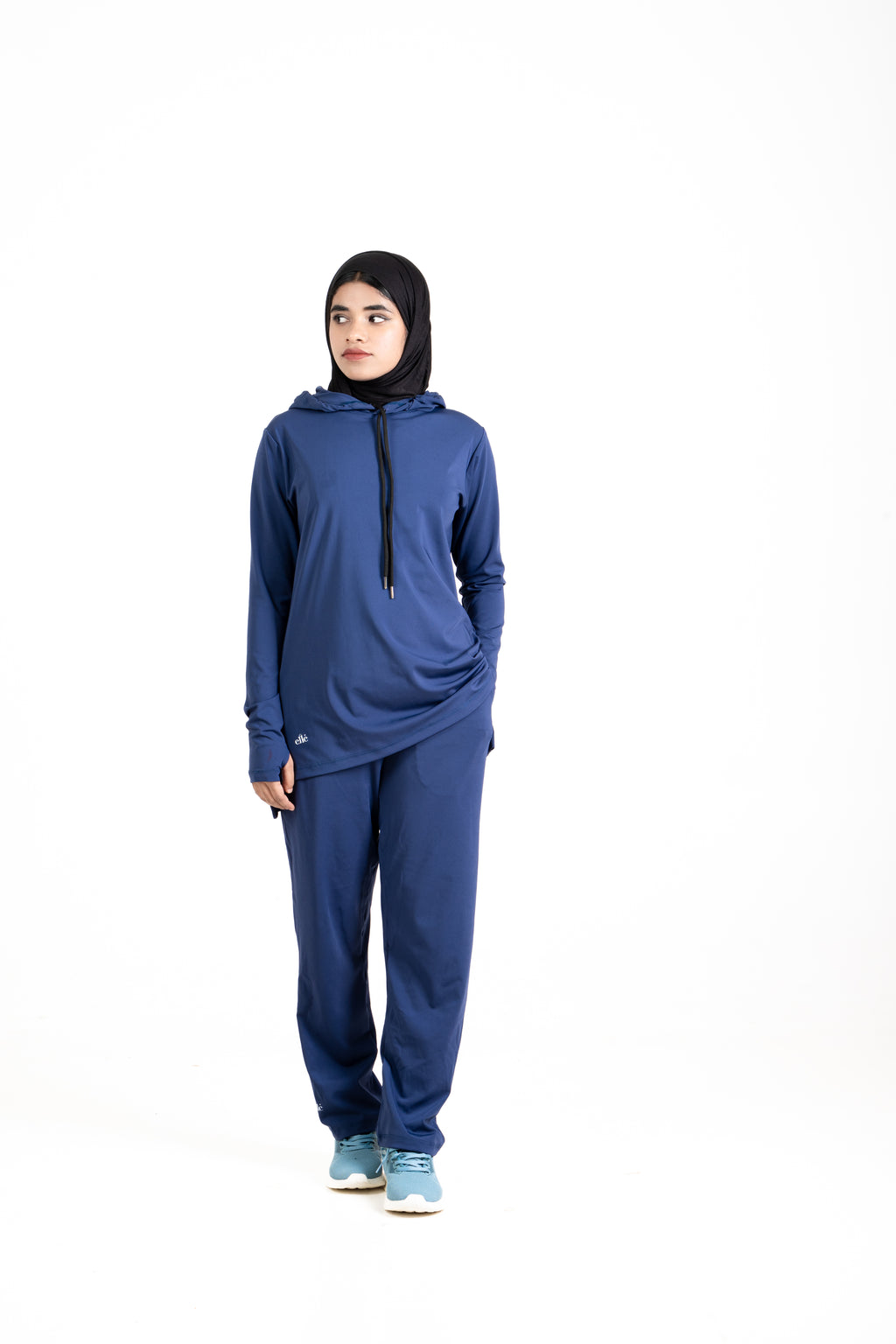 RA.ellé’s Plain Hooded Set Blue