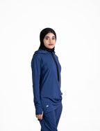 RA.ellé’s Plain Hooded Top Blue