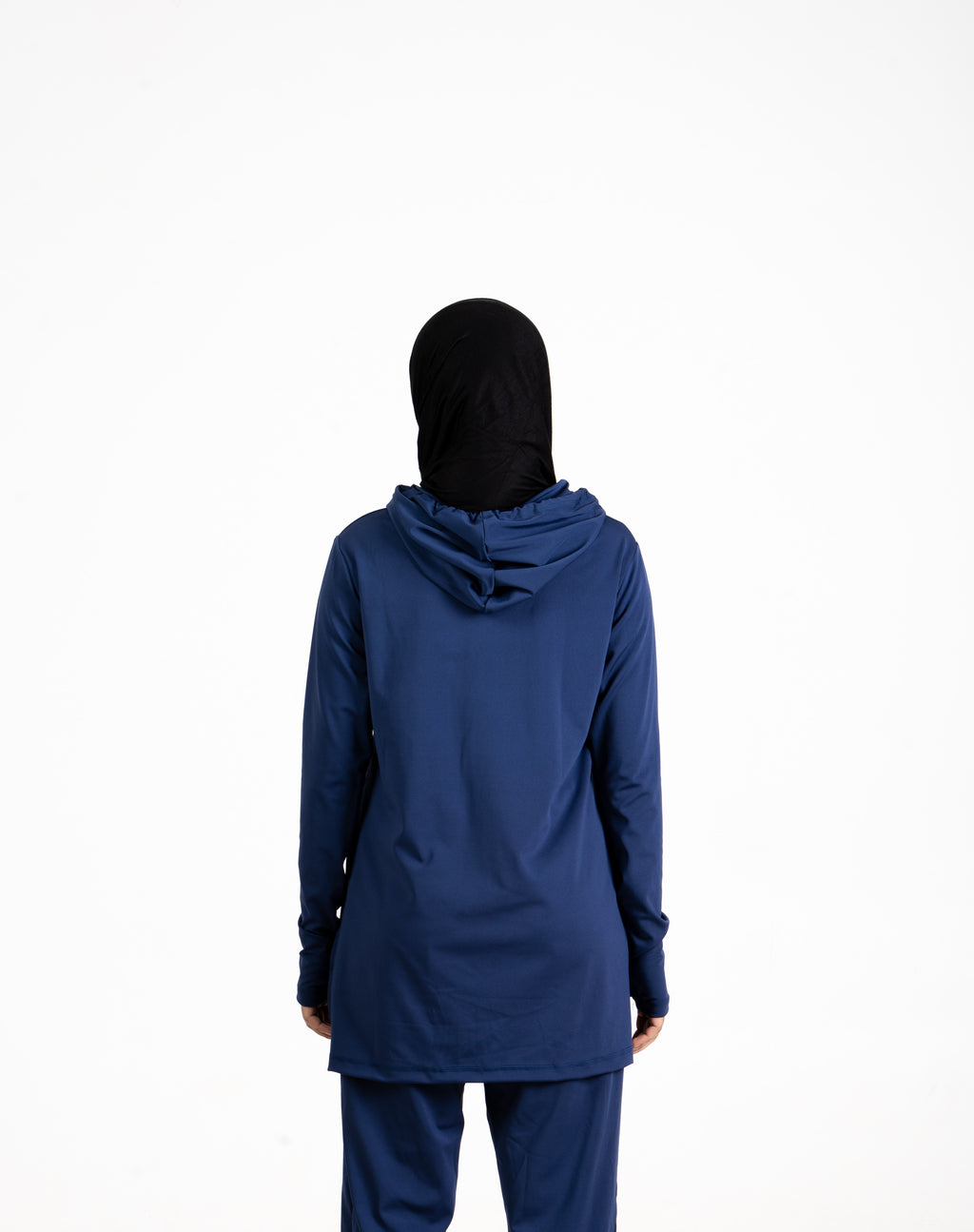 RA.ellé’s Plain Hooded Top Blue