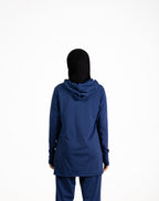 RA.ellé’s Plain Hooded Top Blue