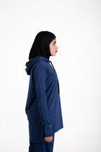 RA.ellé’s Plain Hooded Top Blue