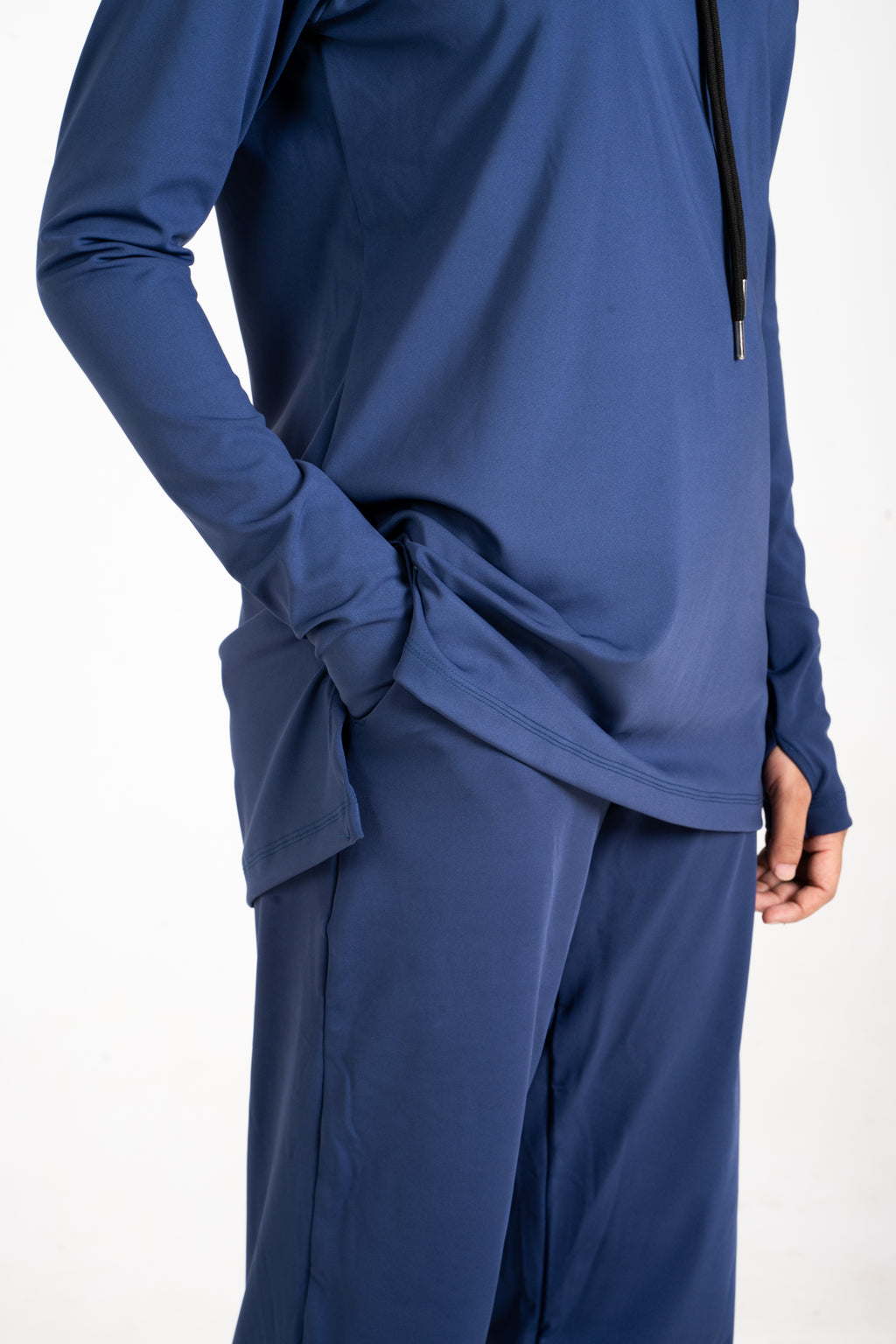 RA.ellé’s Plain Hooded Set Blue