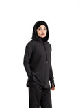 RA.ellé’s Plain Hooded Top Black