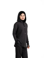 RA.ellé’s Plain Hooded Top Black