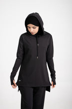 RA.ellé’s Plain Hooded Top Black